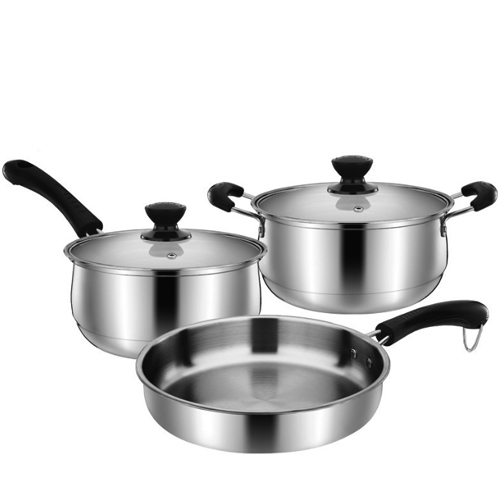 3-Piece stainless steel Cookware Set