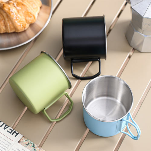 stainless steel coffee mugs with handle