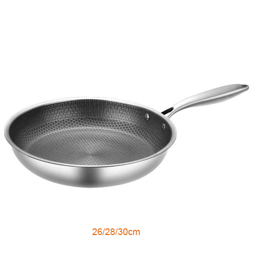 stainless steel honeycomb frying pan