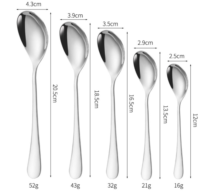 Food grade stainless steel cutlery set