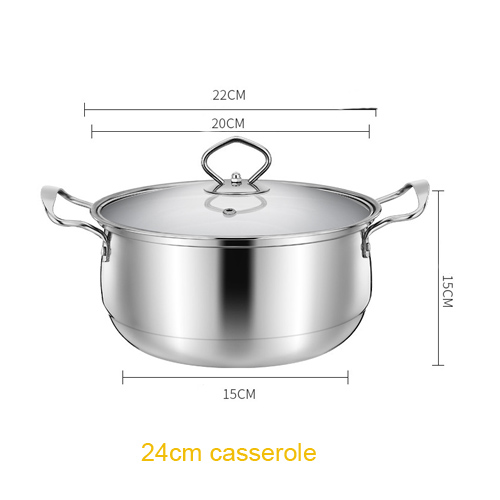 24cm stainless steel casserole for sale