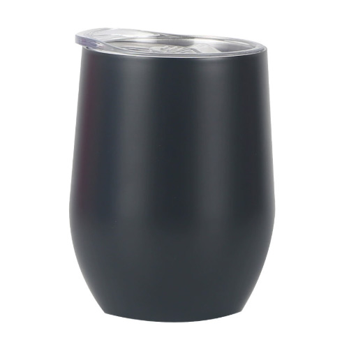black stainless steel mug with lid