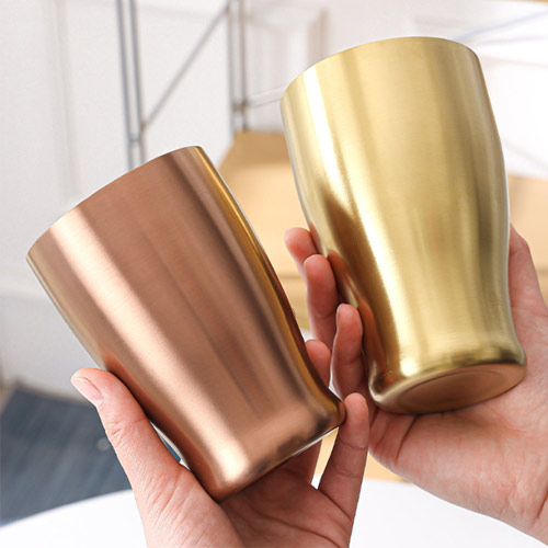 gold color stainless steel mugs for sale