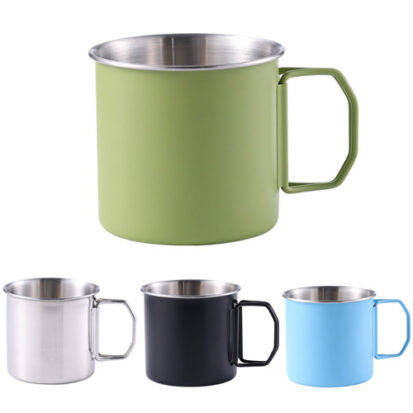 stainless steel portable camping mug
