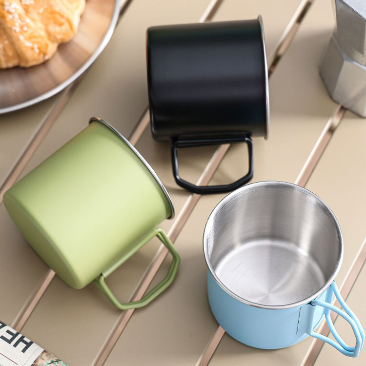 stainless steel outdoor camping mugs