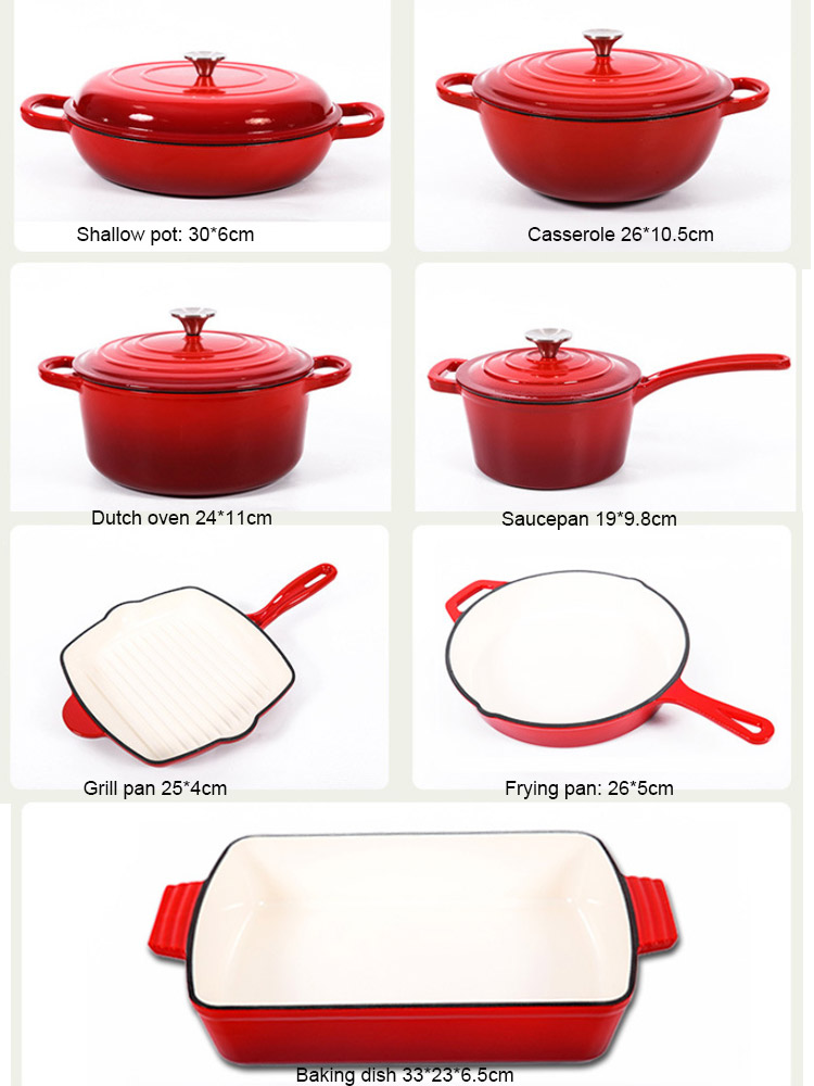 cast iron cookware set for sale