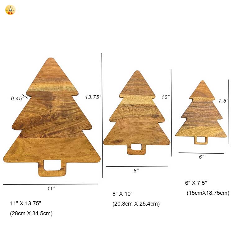 bulk sale tree-shaped wood cutting boards