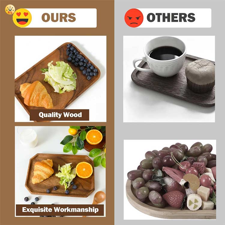 acacia wooden serving trays wholesale
