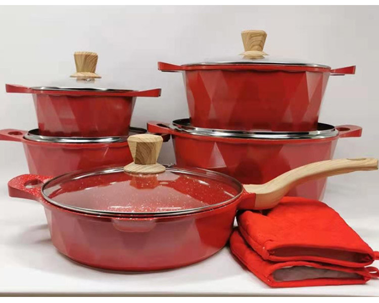 12pcs granite coating cookware set