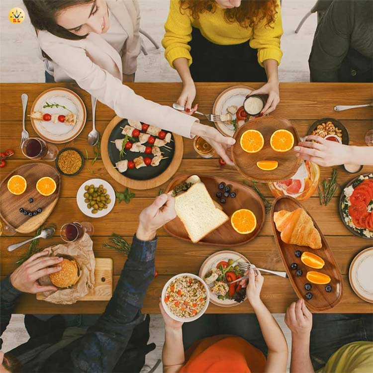 serving oval wood trays
