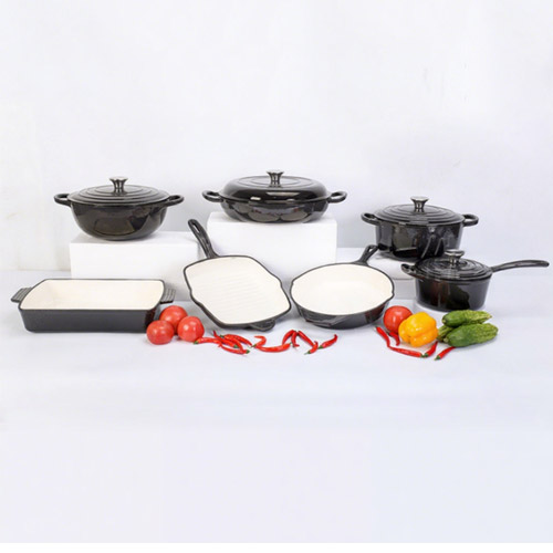 Nonstick enamel cookware set