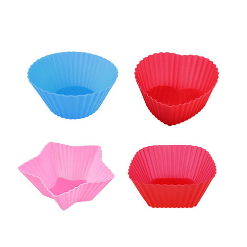 Nonstick silicone cupcake molds