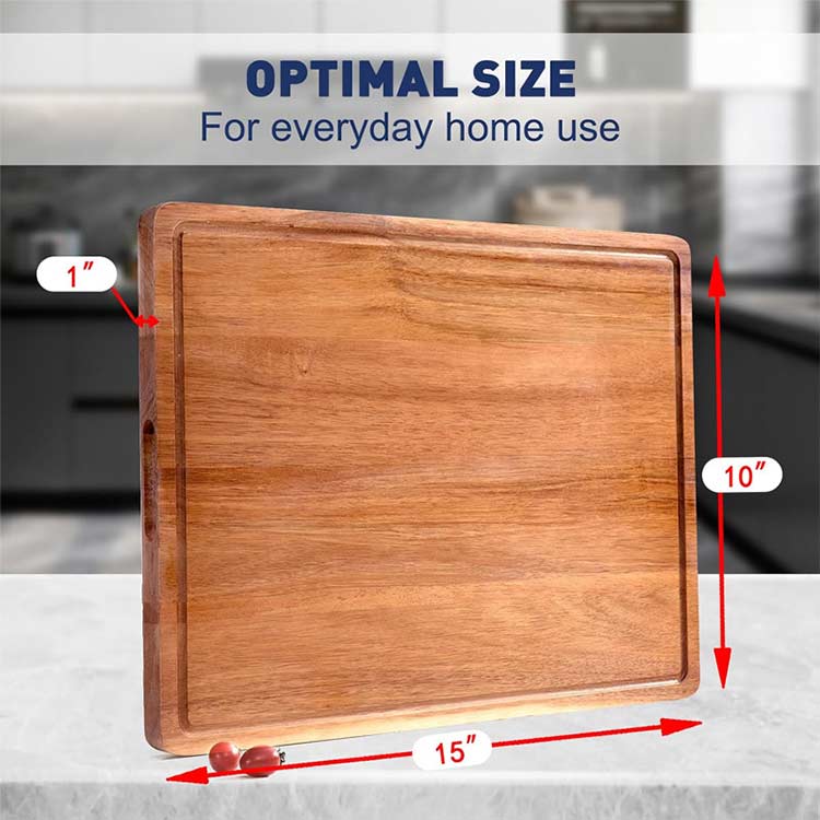 wood cutting board with Deep Juice Groove