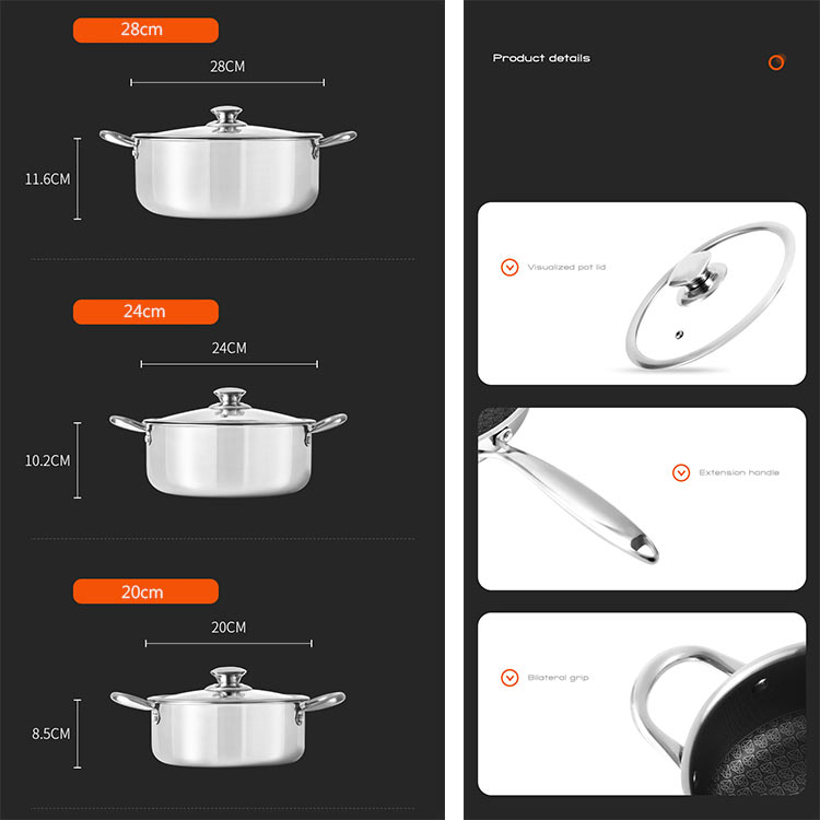 Professional stainless steel pans wholesale