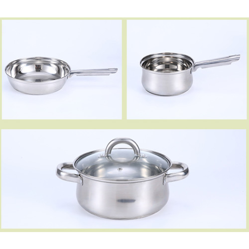 stainless steel pots and pans set of 3