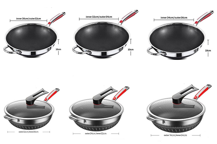 Large quantity stainless steel cookware