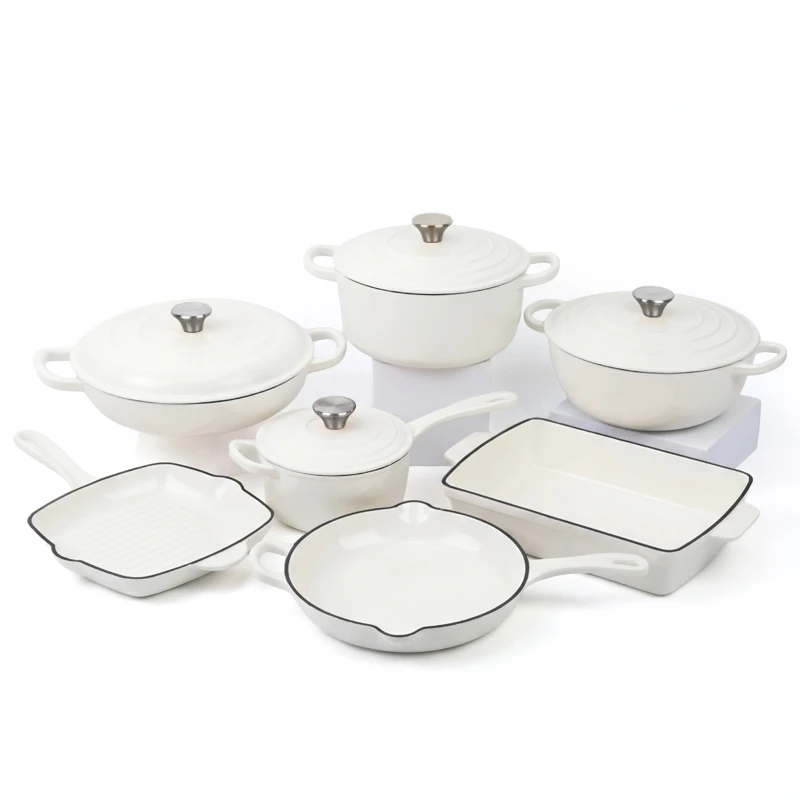 ceramic cast iron cookware set